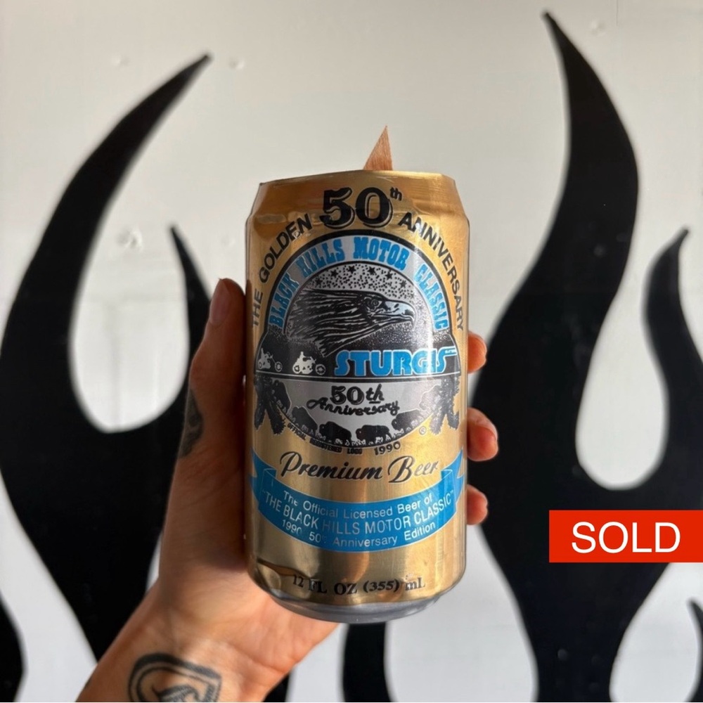 SOLD❌Sturgis 50th Anniversary Premium Beer Candle